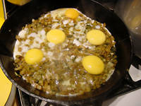 Bagdad eggs frying